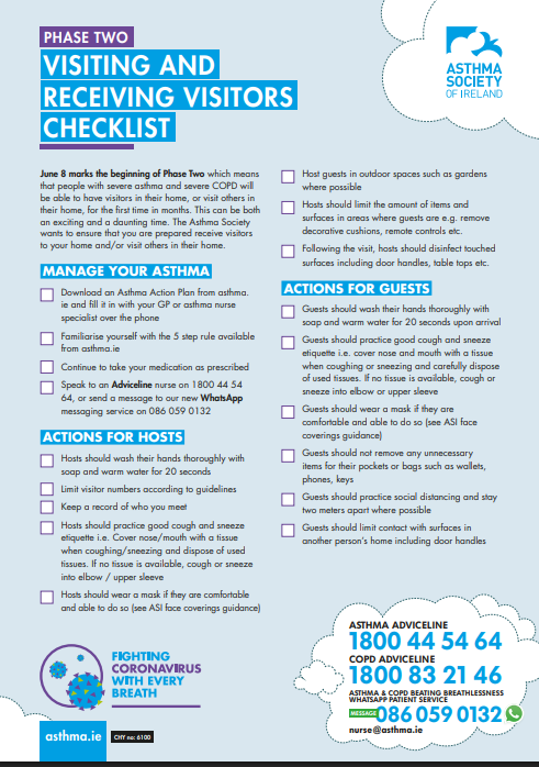 Visiting and Receiving Visitors Checklist (COVID-19)