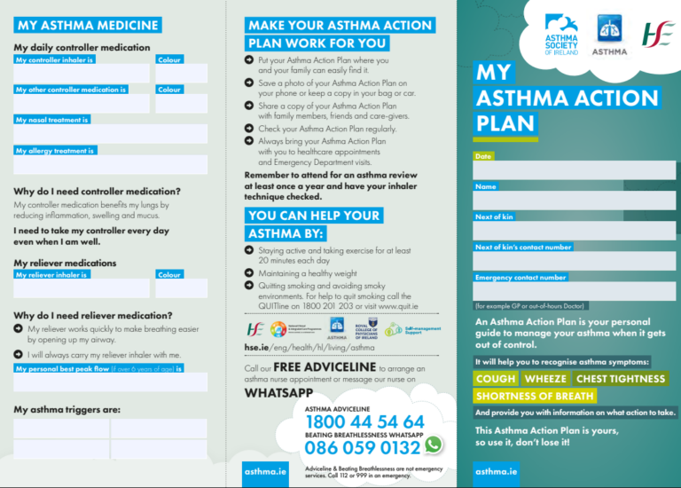 Asthma Action Plan (editable version)
